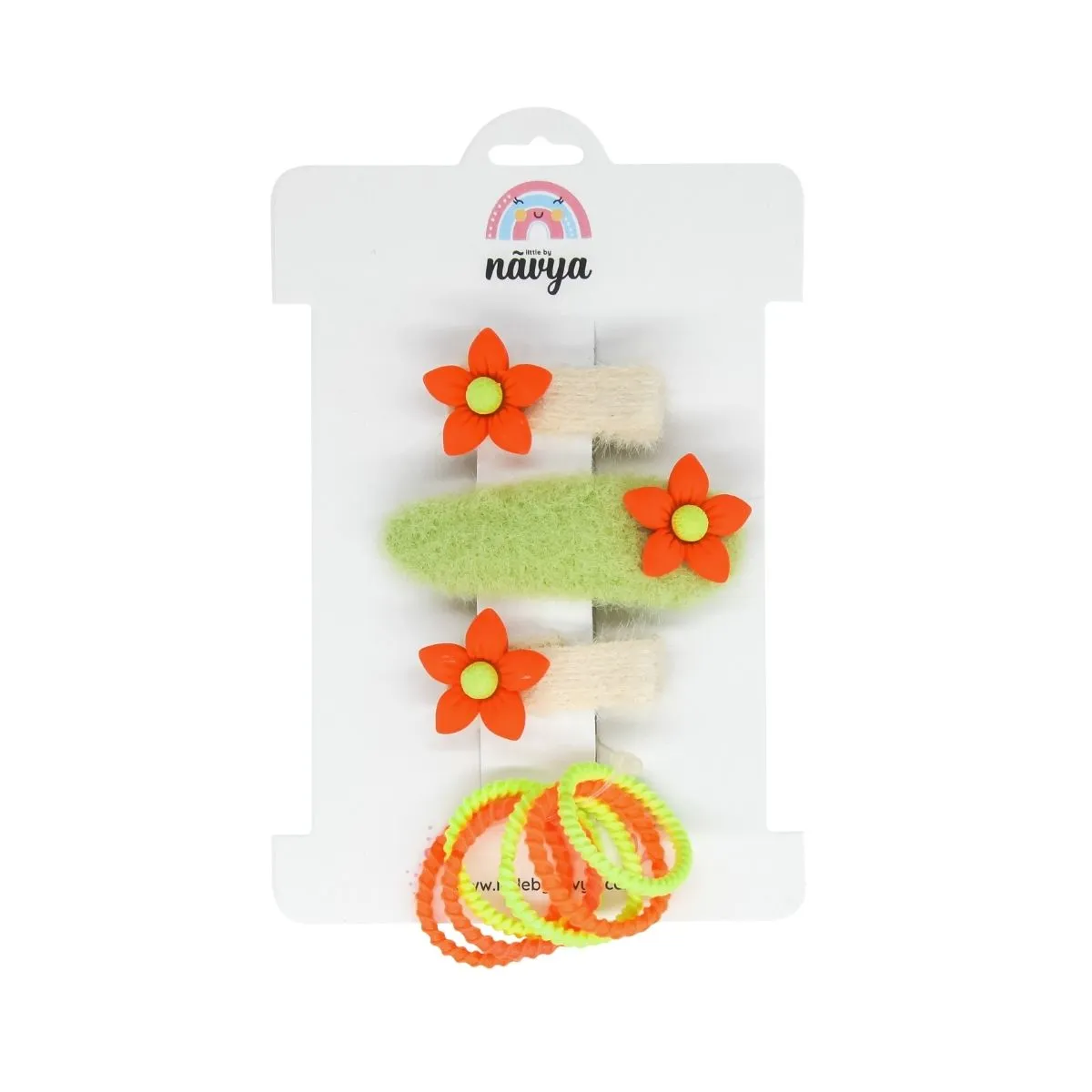 Little Miss Wonder Set Clip & Rubberband Pack of 4 - (3-8 Years)