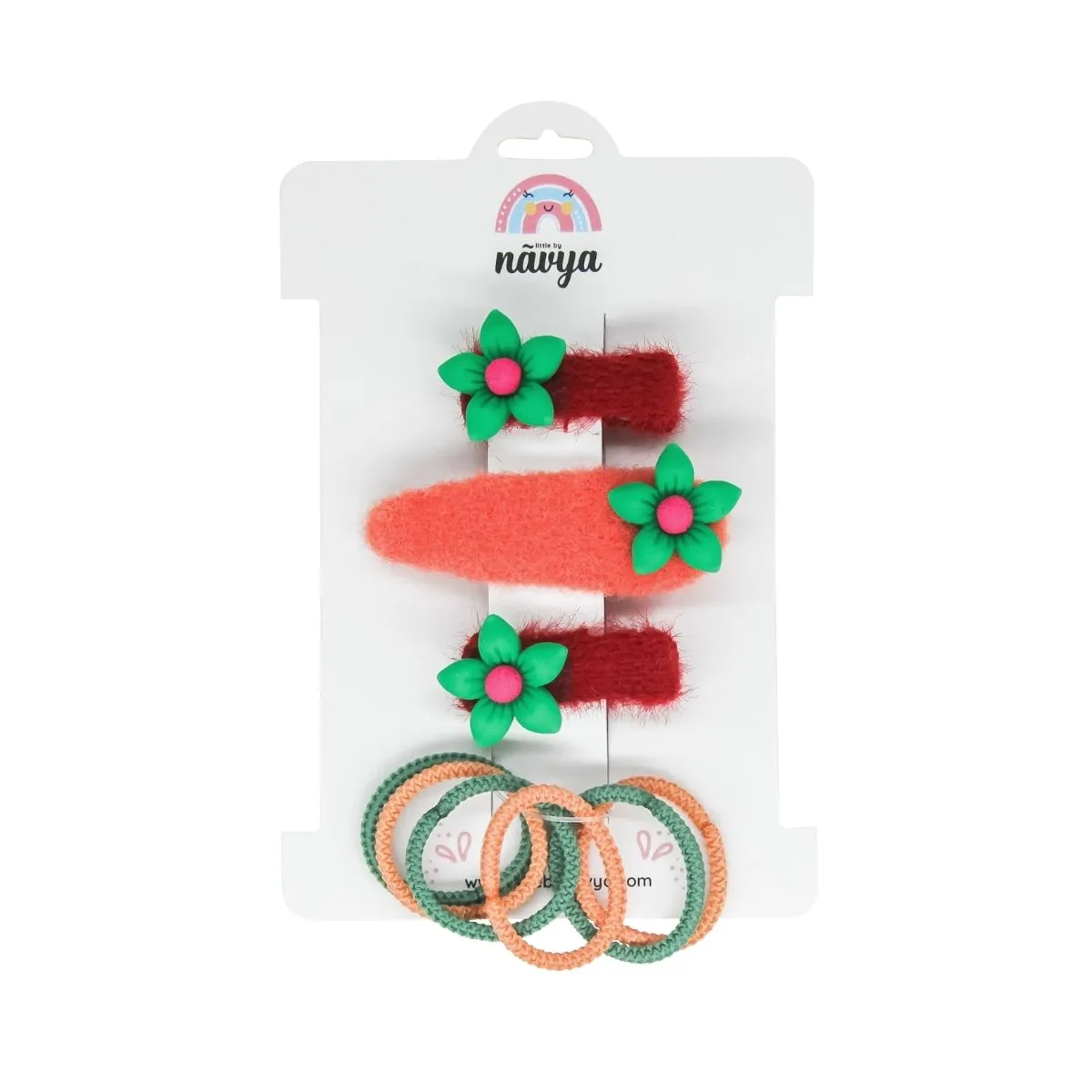 Little Miss Wonder Set Clip & Rubberband Pack of 4 - (3-8 Years)