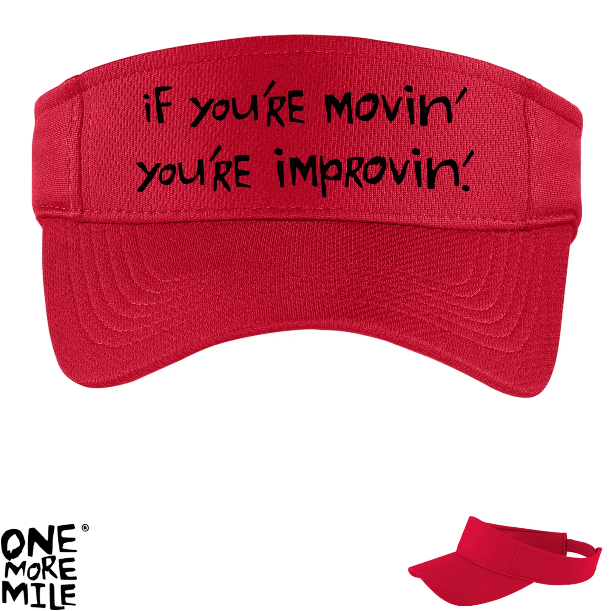 OMM Running Visor - "If You're Movin' You're Improvin'"