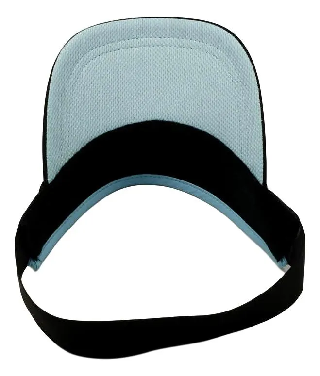 RAVEbandz The MANAGER- 360° Comfort Fit Visor- (Black with Aqua Trim)