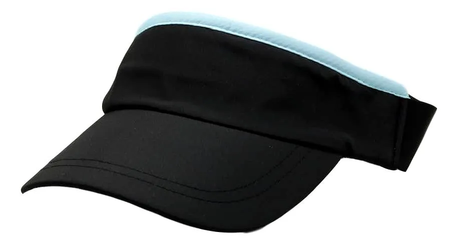 RAVEbandz The MANAGER- 360° Comfort Fit Visor- (Black with Aqua Trim)