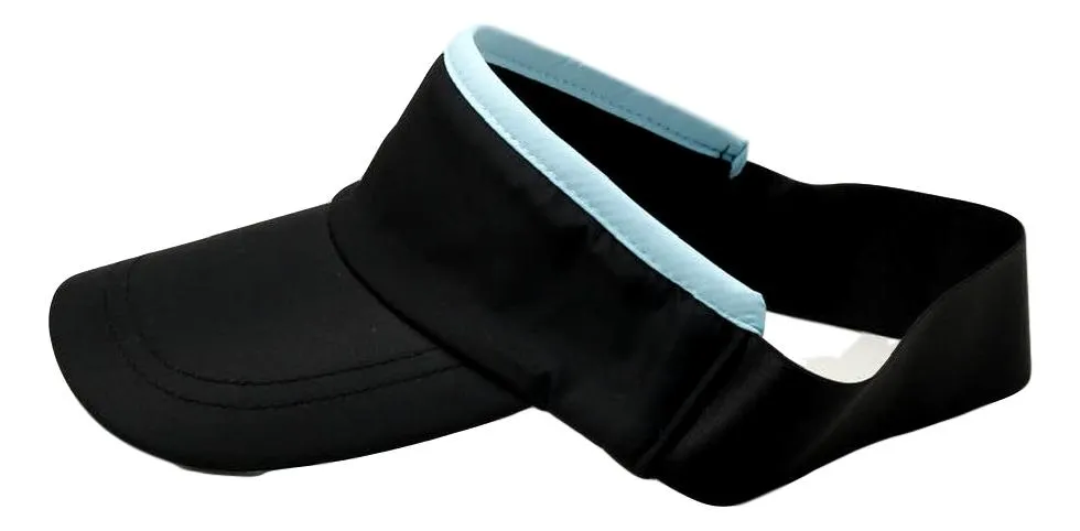 RAVEbandz The MANAGER- 360° Comfort Fit Visor- (Black with Aqua Trim)