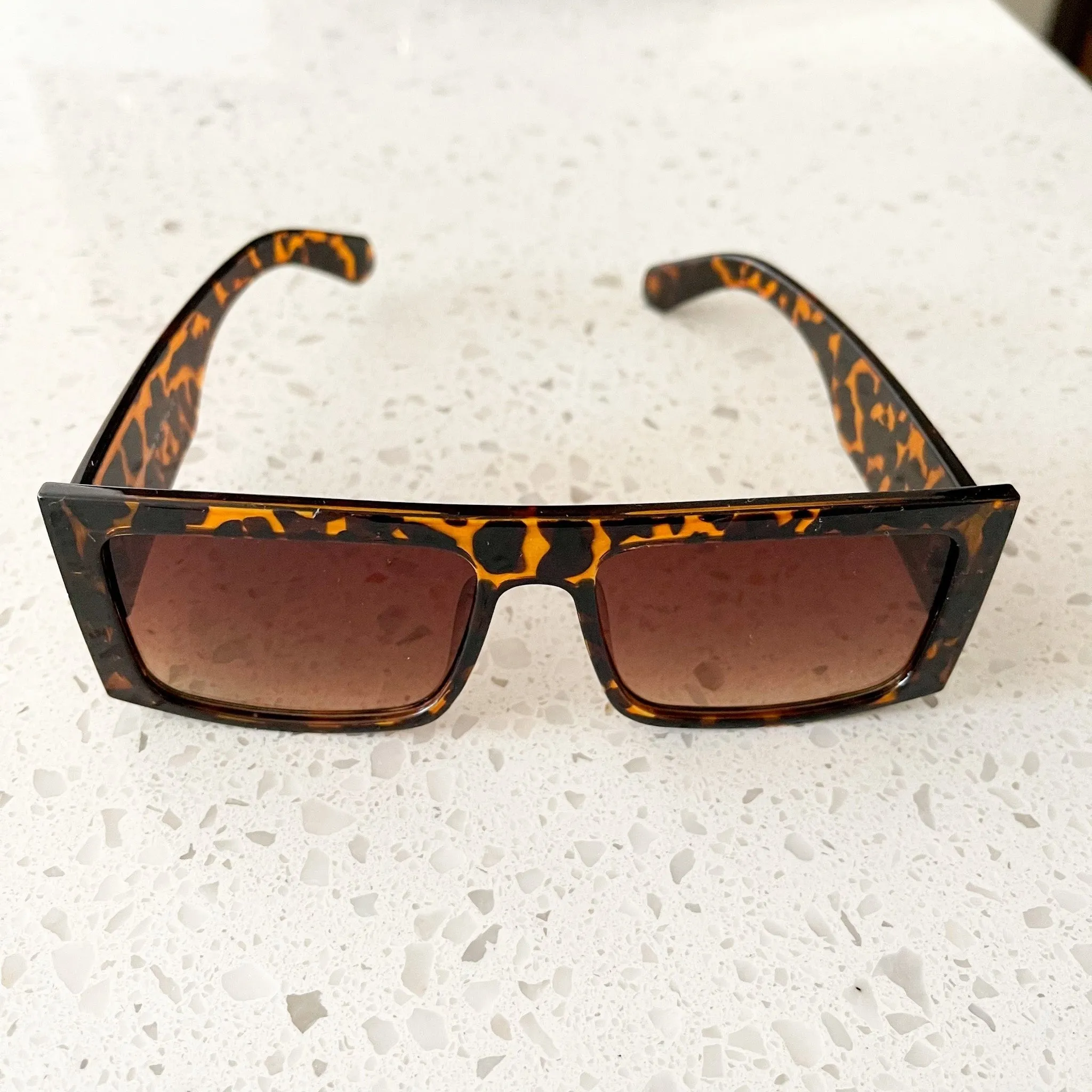 Rectangle Medium Tortoise Sunglasses