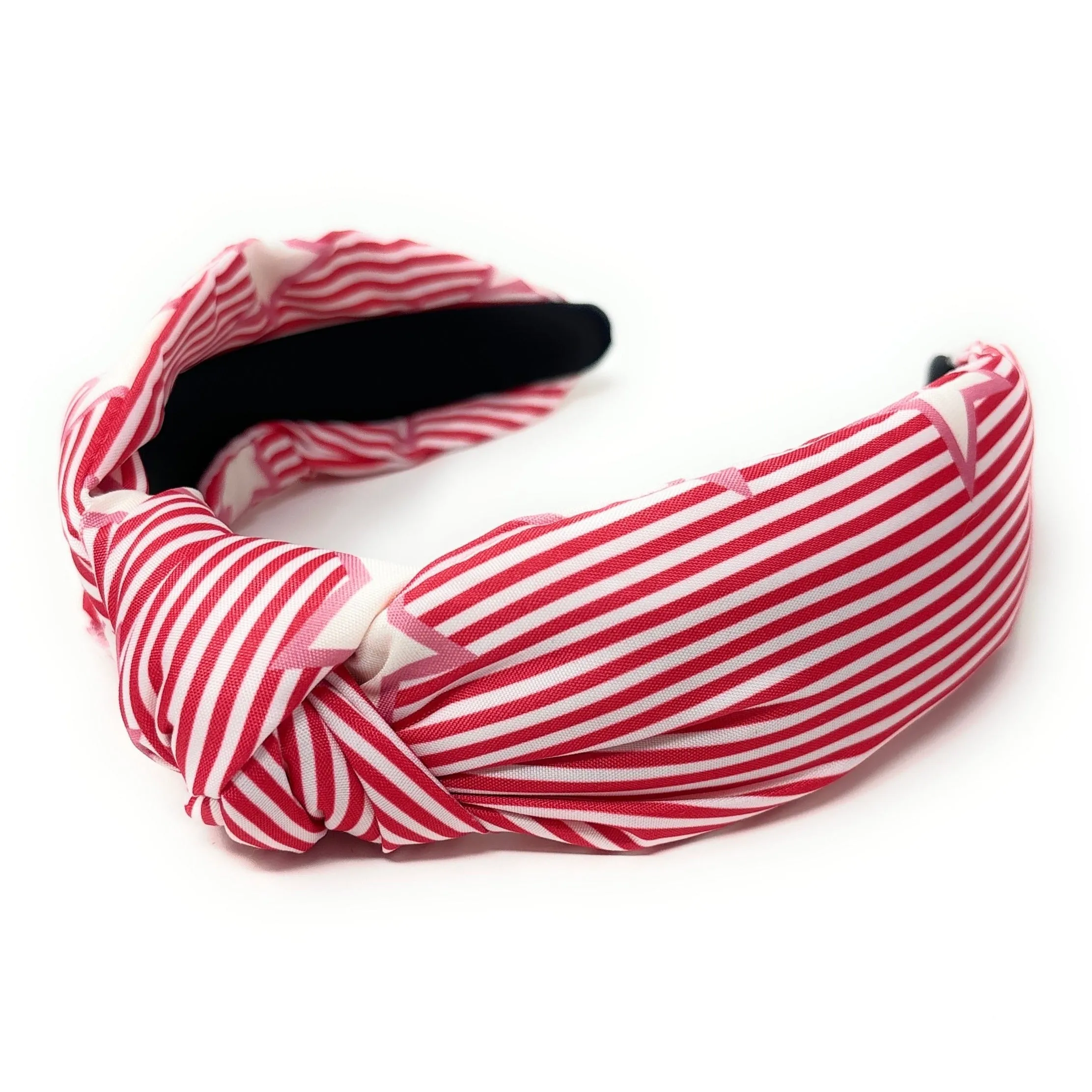 Red Striped Stars Knot Headband