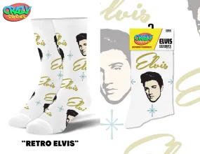 Retro Elvis - Mens Crew Folded