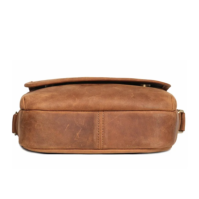 Small Crazy Horse Leather Crossbody Bag