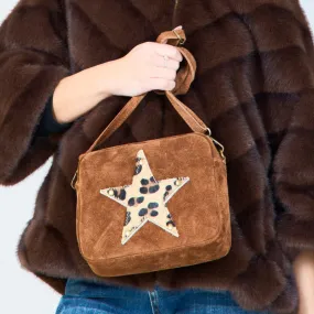 Star patch crossbody bags with animal print wholesale