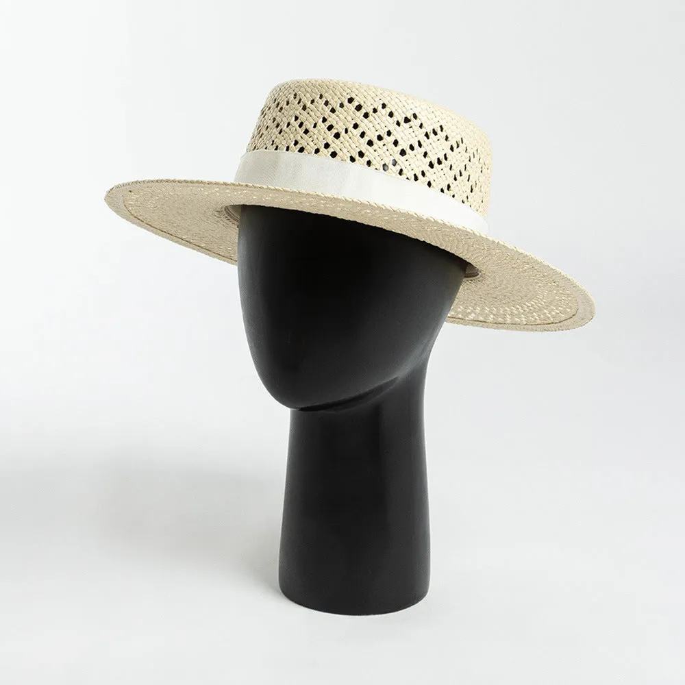 Stylish Hollow-Out Handwoven Wide Brim Straw Hat
