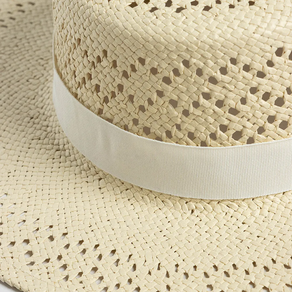 Stylish Hollow-Out Handwoven Wide Brim Straw Hat