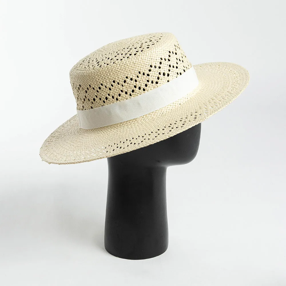 Stylish Hollow-Out Handwoven Wide Brim Straw Hat
