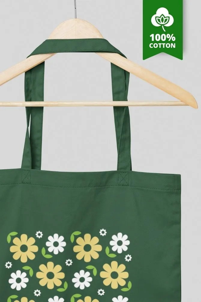 Sunshine Petals Zipper Tote Bag