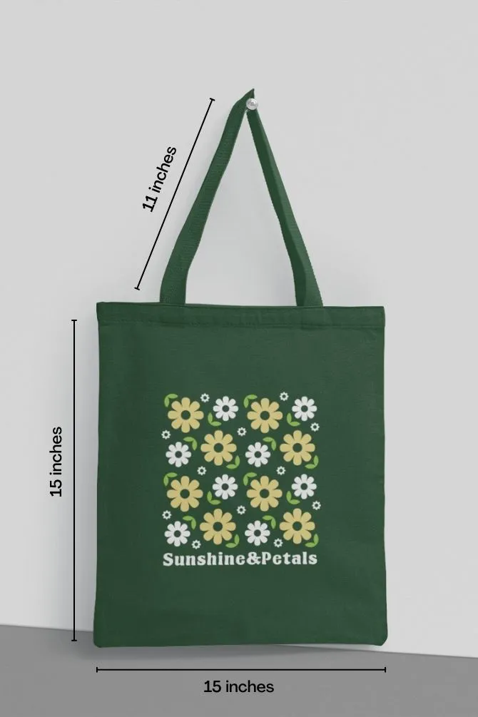 Sunshine Petals Zipper Tote Bag