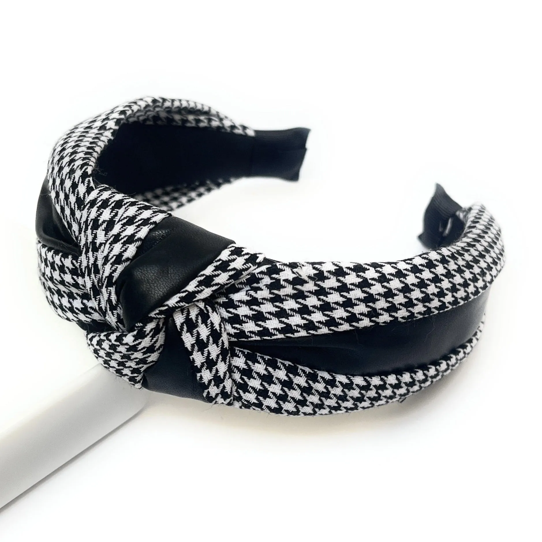 Susan Houndstooth Knot Headband