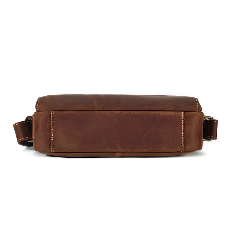 Vintage Marvel Crazy Horse Leather Crossbody Bag