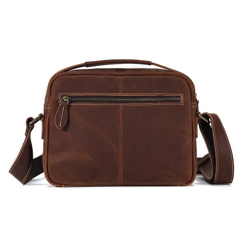 Vintage Marvel Crazy Horse Leather Crossbody Bag
