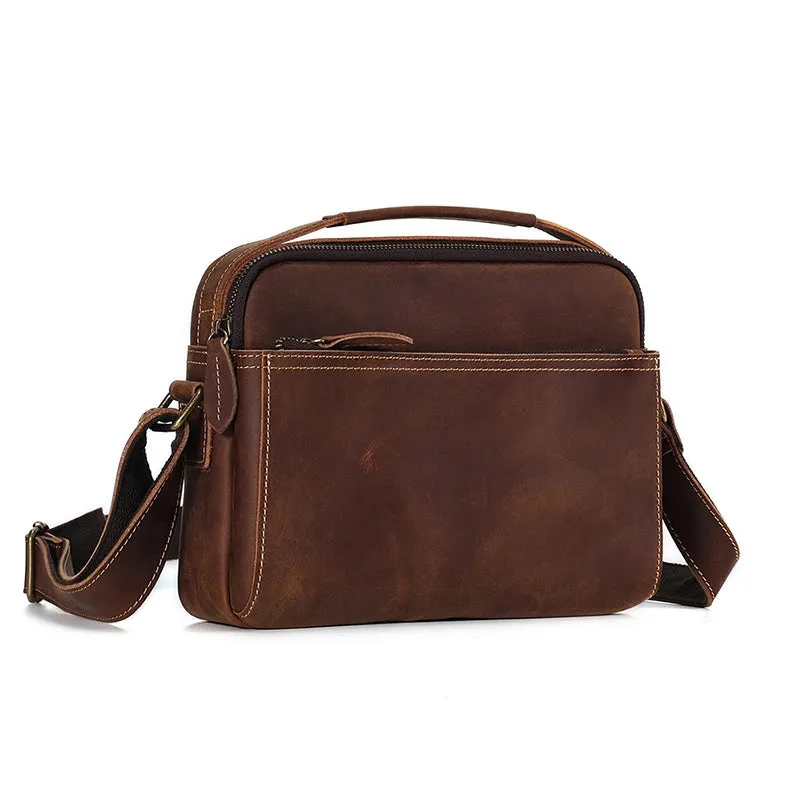 Vintage Marvel Crazy Horse Leather Crossbody Bag