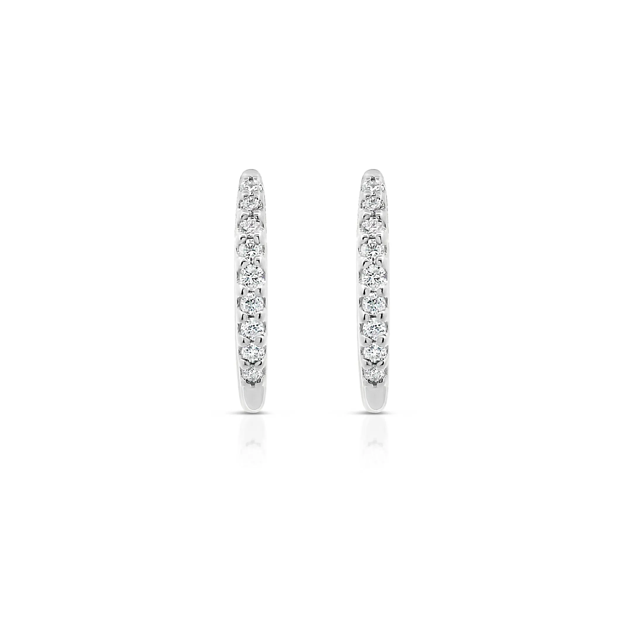 White Gold Oval Huggies