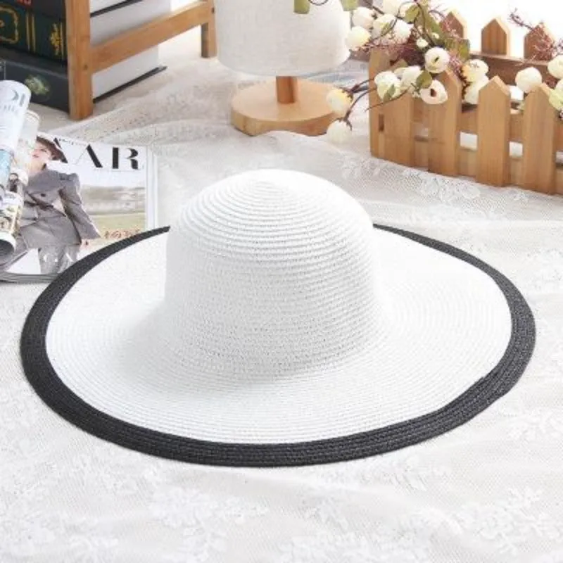 Women's Striped Bowknot Summer Sun Hat